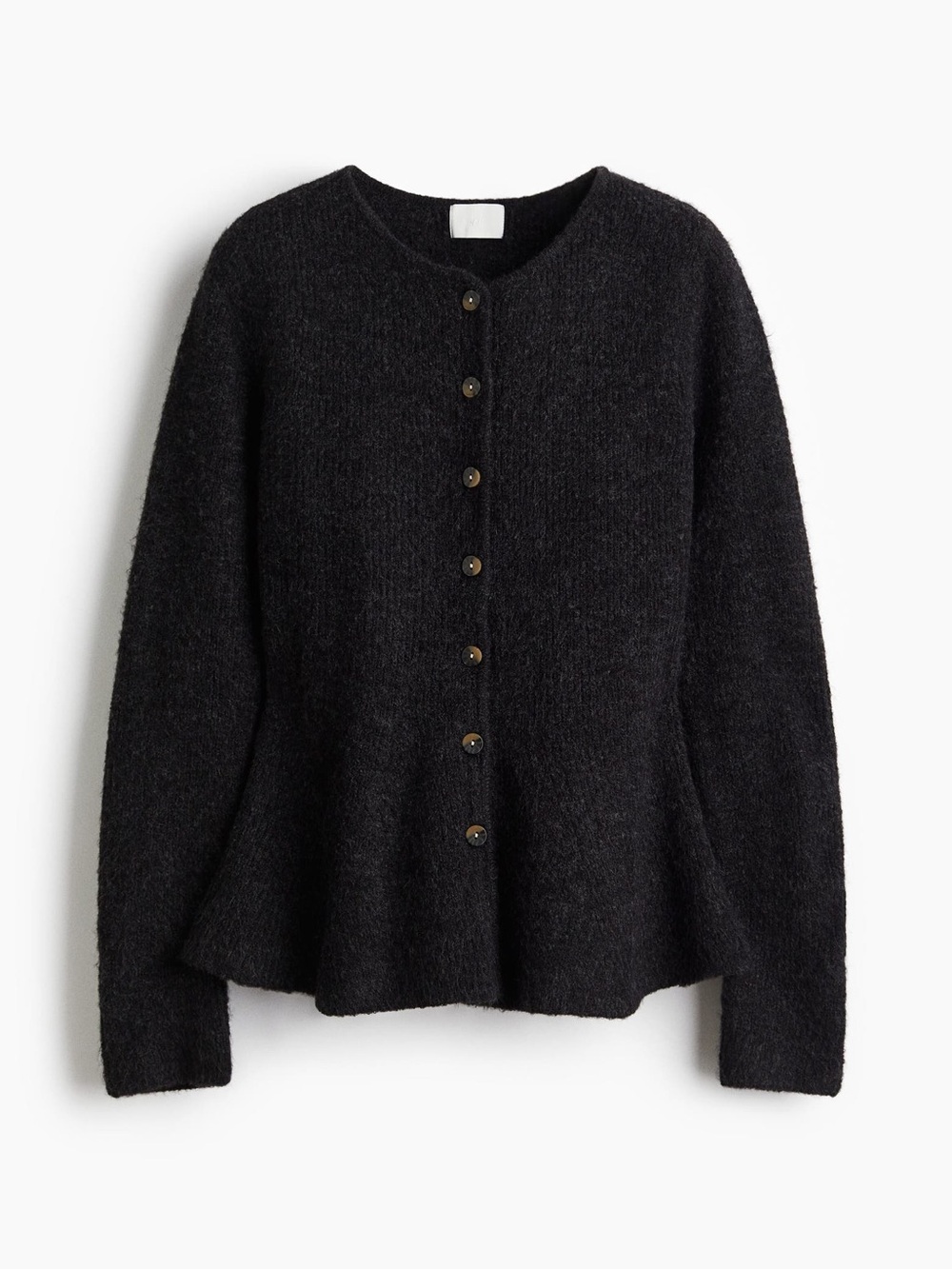 H&M Grey Peplum Cardigan